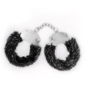 CRUSHIOUS SPANGLE METAL CUFFS WITH PLUSH BLACK Crushious