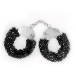 CRUSHIOUS SPANGLE METAL CUFFS WITH PLUSH BLACK Crushious