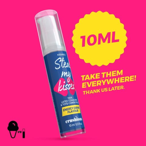 CRUSHIOUS STEAL MY KISSES ENERGY DRINK FLAVOUR LUBRICANT GEL 10ML Crushious