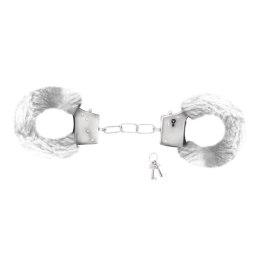 LOVE CUFFS FURRY HANDCUFFS CRUSHIOUS WHITE Crushious