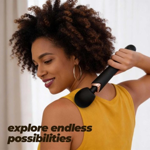 CRUSHIOUS HOLLY RECHARGEABLE WAND MASSAGER BLACK Crushious