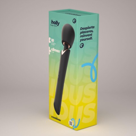 CRUSHIOUS HOLLY RECHARGEABLE WAND MASSAGER BLACK Crushious