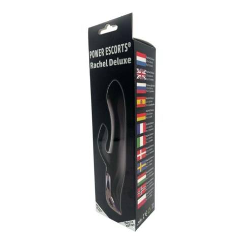 Power Escorts - BR191 - Rachel Deluxe design Multi-Speed Vibrator - Black Power Escorts