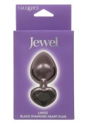 Diamond Heart Plug Large Black CalExotics