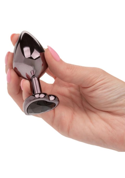 Diamond Heart Plug Large Black CalExotics
