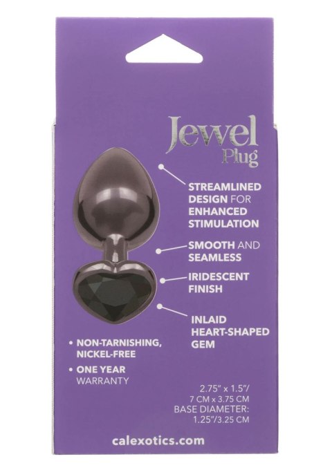 Diamond Heart Plug Large Black CalExotics