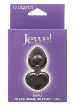 Diamond Heart Plug Small Black CalExotics