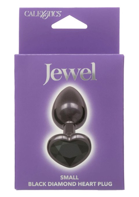 Diamond Heart Plug Small Black CalExotics