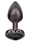 Diamond Heart Plug Small Black CalExotics