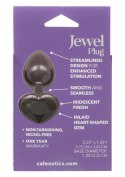 Diamond Heart Plug Small Black CalExotics