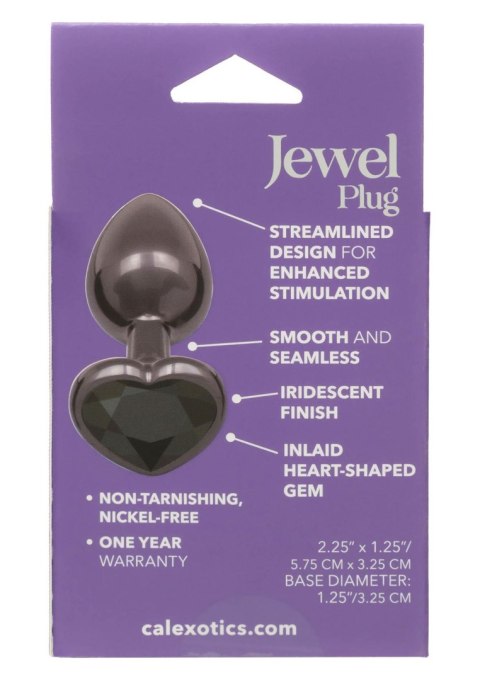 Diamond Heart Plug Small Black CalExotics
