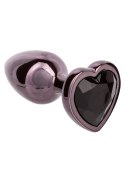 Diamond Heart Plug Small Black CalExotics