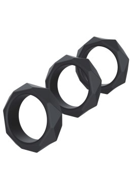 Heavy C-Ring Set Black Hidden Desire