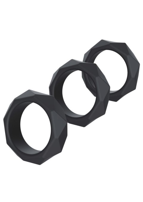 Heavy C-Ring Set Black Hidden Desire