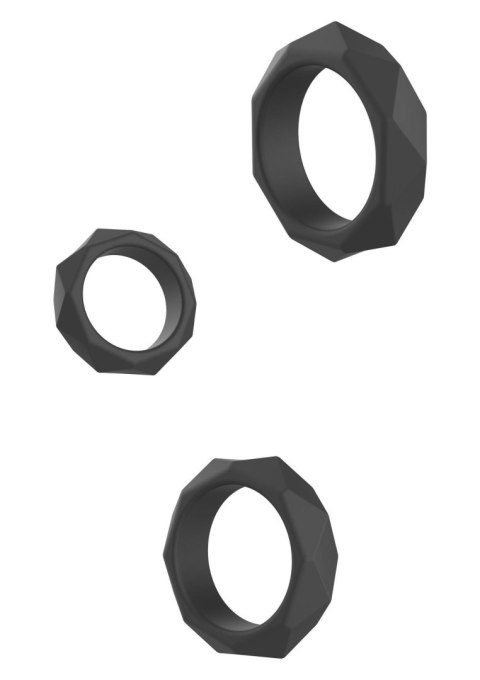 Heavy C-Ring Set Black Hidden Desire
