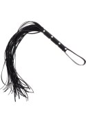 Long Studded Flogger Whip Black Hidden Desire