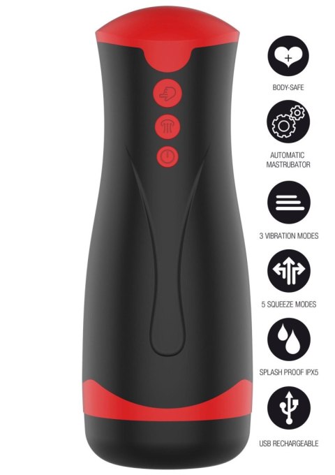 Masturbator Vibrating&Squeeze Black Hidden Desire