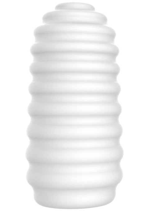Medium Masturbator Ribs White TOYJOY