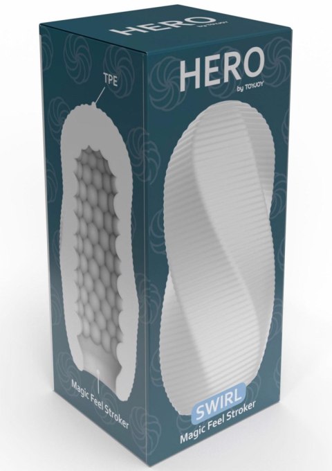 Medium Masturbator Swirl White TOYJOY