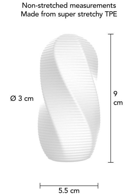 Medium Masturbator Swirl White TOYJOY