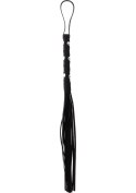 Short Studded Flogger Whip Black Hidden Desire
