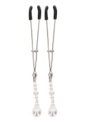 Tweezers With Pearls Silver Taboom
