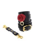 Wild Roses Wrist Cuffs Black Taboom