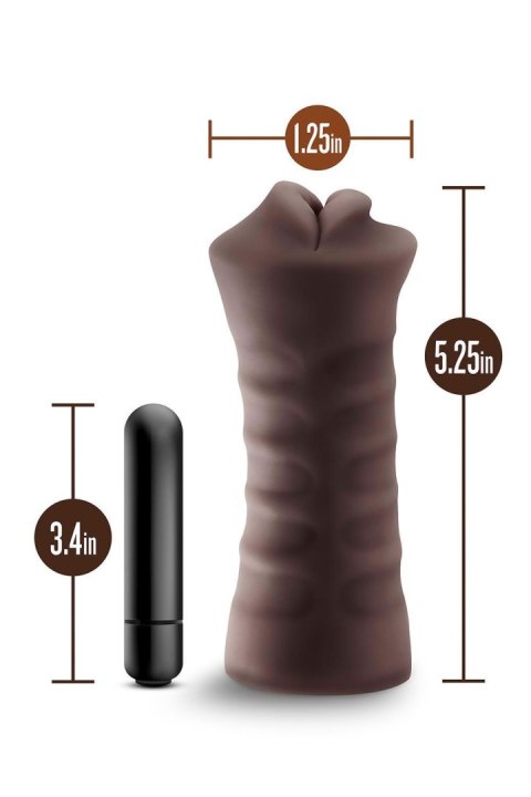 ENLUST KRYSTAL VIBRATING STROKER BROWN Blush