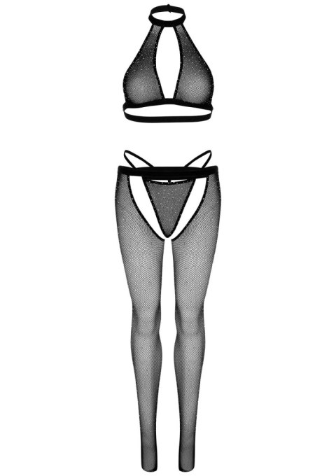 Fishnet top, g-string & tights Black Leg Avenue