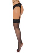 Net Stockings with Lace Top Black Daring Intimates