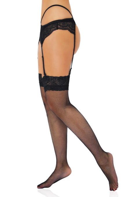 Net Stockings with Lace Top Black Daring Intimates