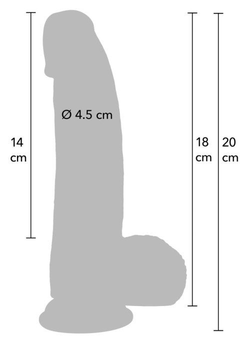 Realistic Dildo Liquid Silicone 18 cm Hidden Desire