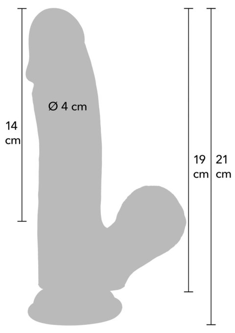 Realistic Dildo Liquid Silicone 19 cm Hidden Desire
