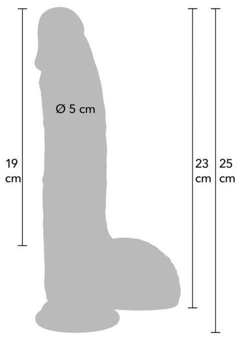 Realistic Dildo Liquid Silicone 23 cm Hidden Desire