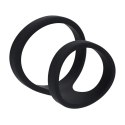 2 Loop Silicone Cockring - Black Levelz by Shots