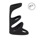 3 Loop Silicone Cockring - Black Levelz by Shots