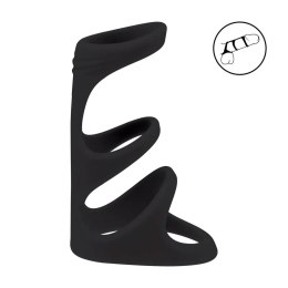 3 Loop Silicone Cockring - Black Levelz by Shots