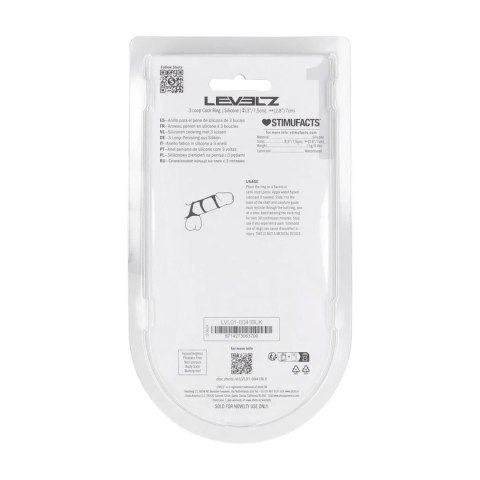 3 Loop Silicone Cockring - Black Levelz by Shots