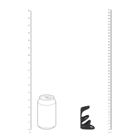 3 Loop Silicone Cockring - Black Levelz by Shots