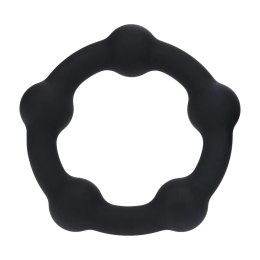 Beaded Silicone Cockring - L - 45mm - Black Levelz by Shots