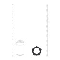 Beaded Silicone Cockring - L - 45mm - Black Levelz by Shots