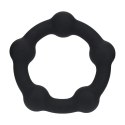 Beaded Silicone Cockring - M - 35mm - Black Levelz by Shots