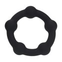 Beaded Silicone Cockring - S - 30mm - Black Levelz by Shots