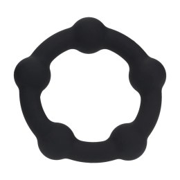 Beaded Silicone Cockring - S - 30mm - Black Levelz by Shots