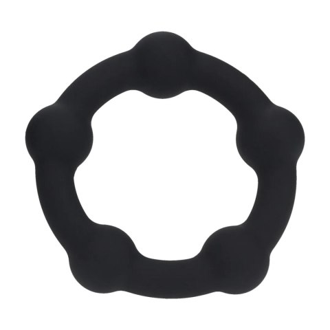 Beaded Silicone Cockring - S - 30mm - Black Levelz by Shots
