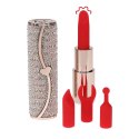 Candy - Lipstick Vibrator with 4 Attachments - Pink Loveline