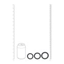 Classic Silicone Cockring Set of 3 - L/XL/XXL - Black Levelz by Shots