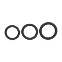 Classic Silicone Cockring Set of 3 - L/XL/XXL - Black Levelz by Shots