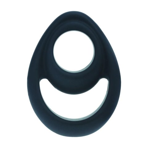 Double Ergo Silicone Cockring - Black Levelz by Shots