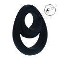 Double Ergo Silicone Cockring - Black Levelz by Shots